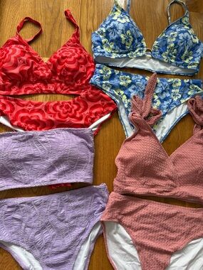 SHEIN Women’s Bikini Bundle! 4 Bikinis, 1 Bottoms (Size XL)